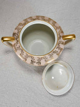 Superb twentieth century pink and gold Limoges tea service