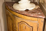 18th century Provencal curved corner cabinet with marble top