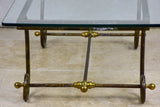 Vintage glass top coffee table