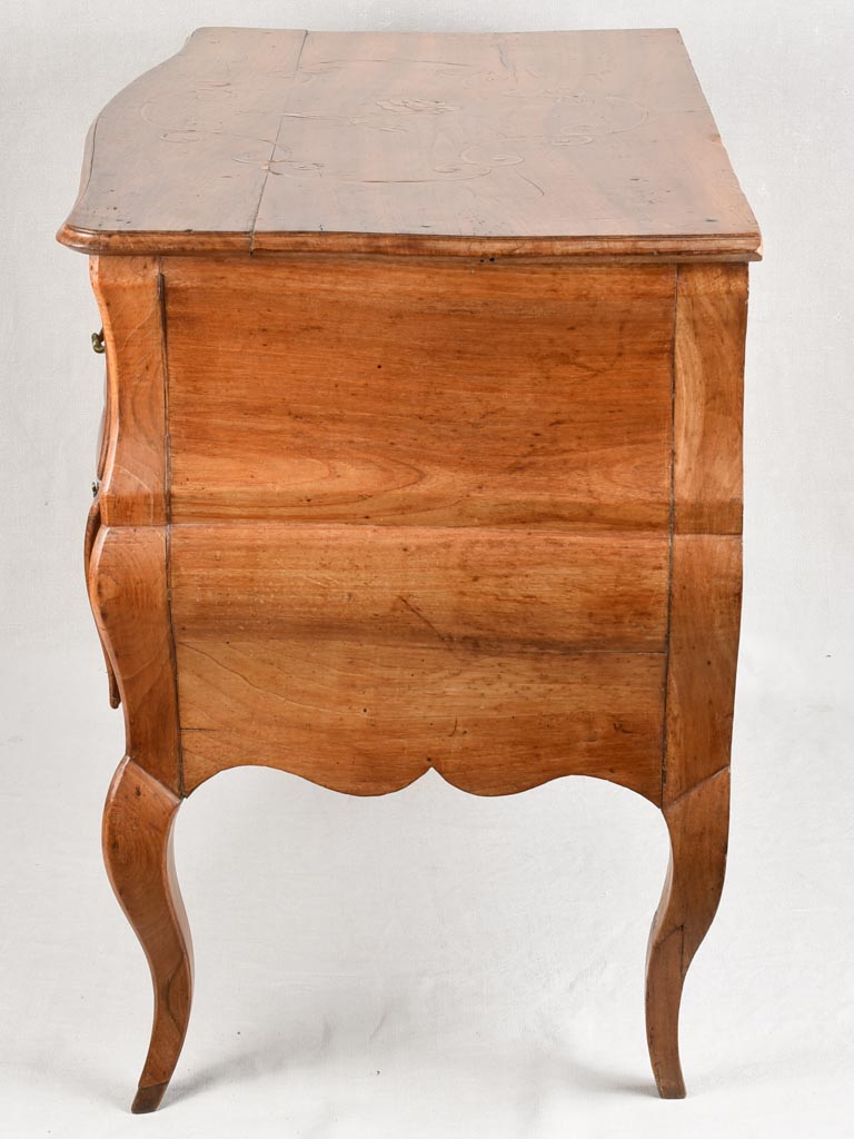 Vintage Toulouse Walnut Commode with Marquetry