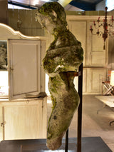 Antique French garden statue of a faun