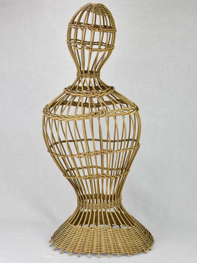 Mid century French mannequin from a boutique - cane 33"