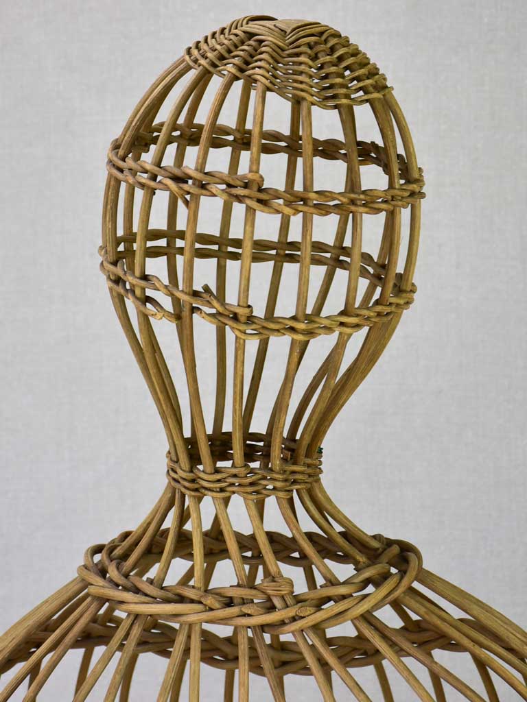 Mid century French mannequin from a boutique - cane 33"
