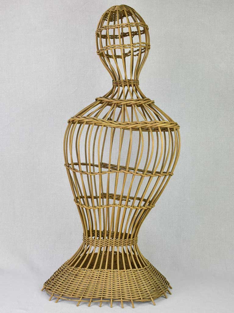 Mid century French mannequin from a boutique - cane 33"