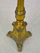 19th Century French bronze candlestick with sun motifs and angel 18"