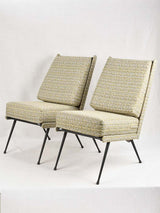 Pair of mid century Italian chairs with upholstery