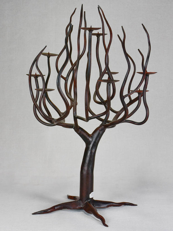 Vintage wrought-iron tree candelabra 23¾"