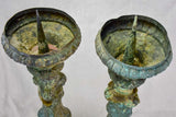 Pair of 19th century French candlesticks from a church 23¾"