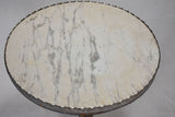 French bistro table with gallery edge and Carrara marble