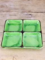 Collection of vintage Dieulefit ceramics with green glaze