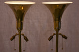 Antique brass lamps with dents