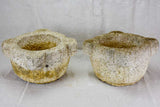 Pair of late 19th Century French stone mortars 15"