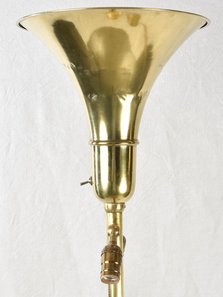 Classic brass lamps with dents 