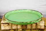 Large vintage platter from Vallauris with green glaze