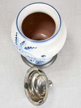 Gramina apothecary pot - blue and white 9"