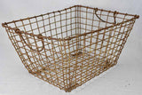 Collection of three antique French oyster baskets 15¼" x 19¾"