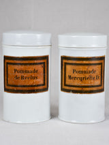 Two antique French apothecary jars 7½"