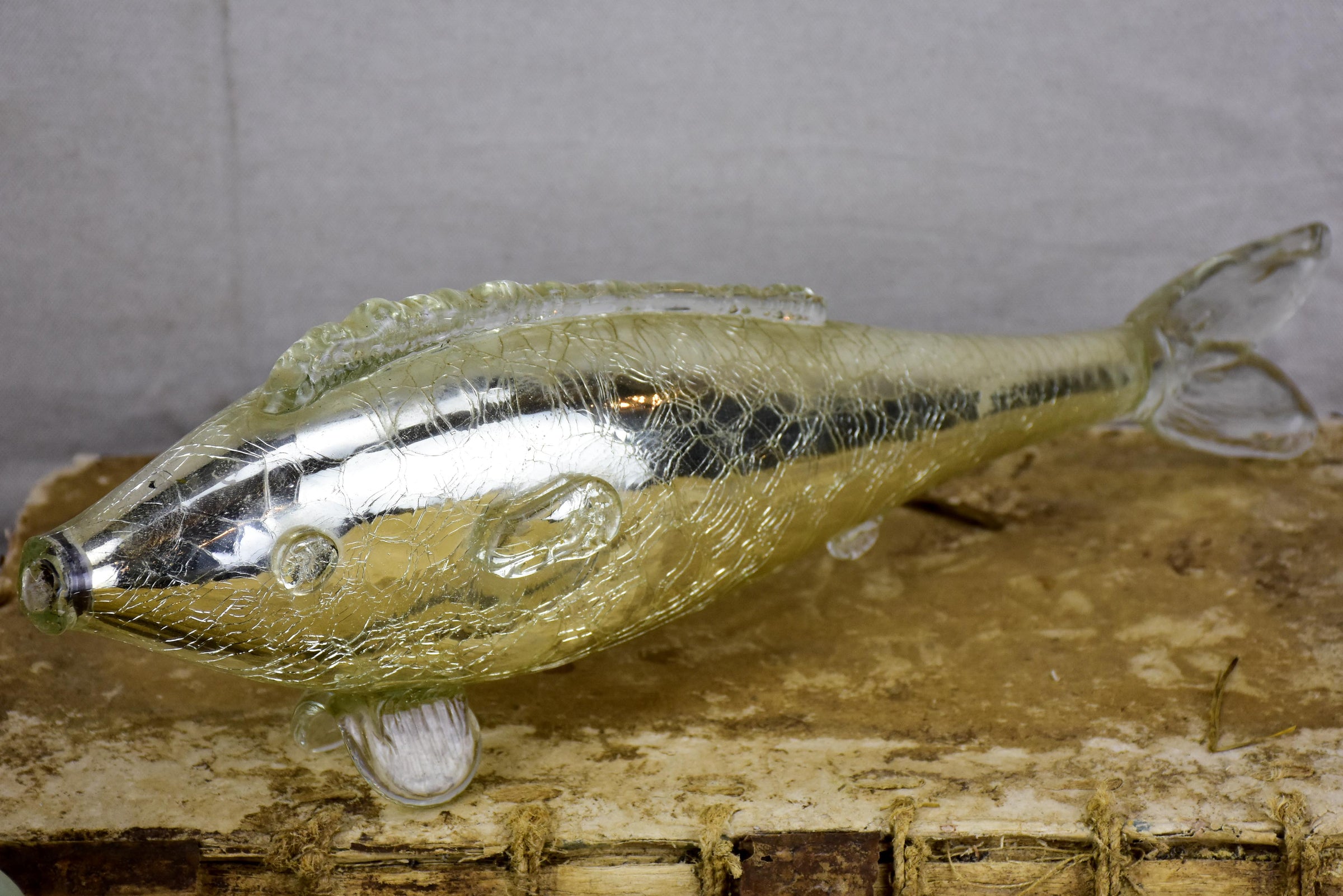 View of 19th Century mercury glass fish ornament