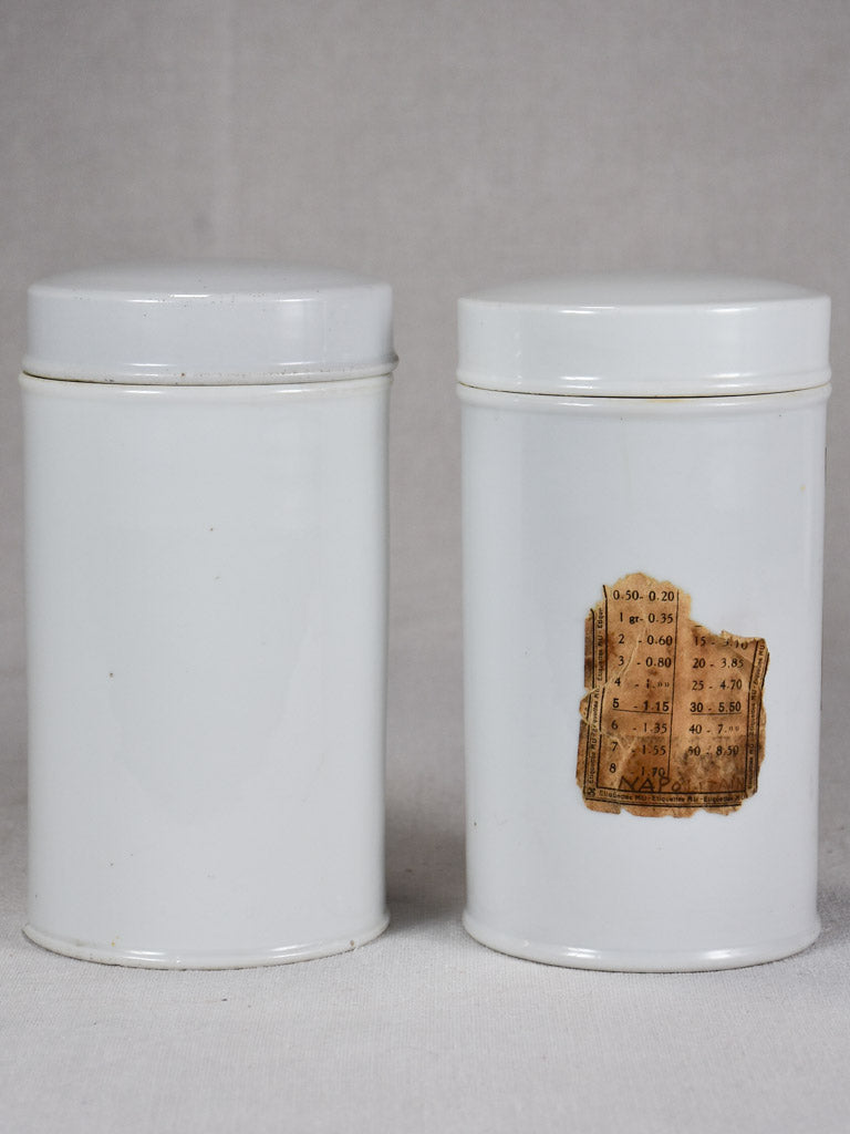 Two antique French apothecary jars 7½"