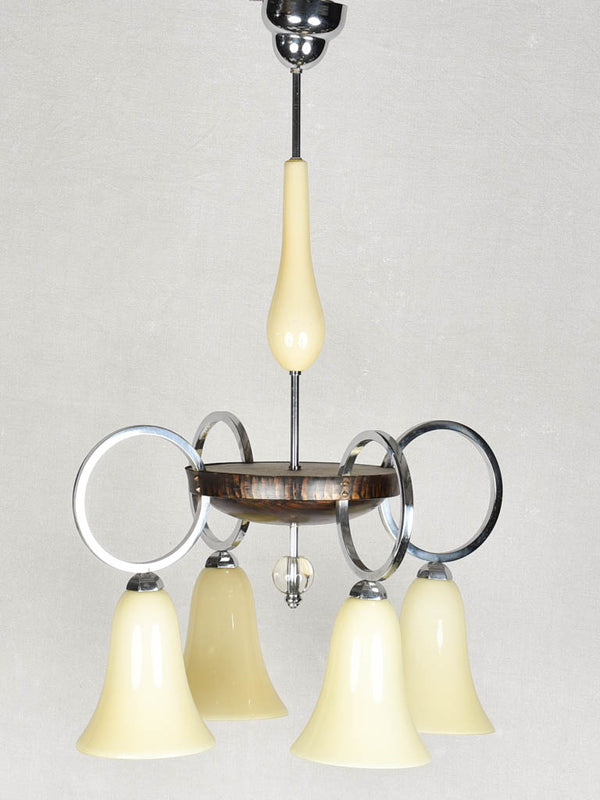 Vintage 1940s glass chandelier