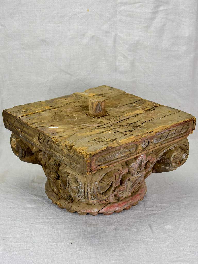 Antique salvaged column capital