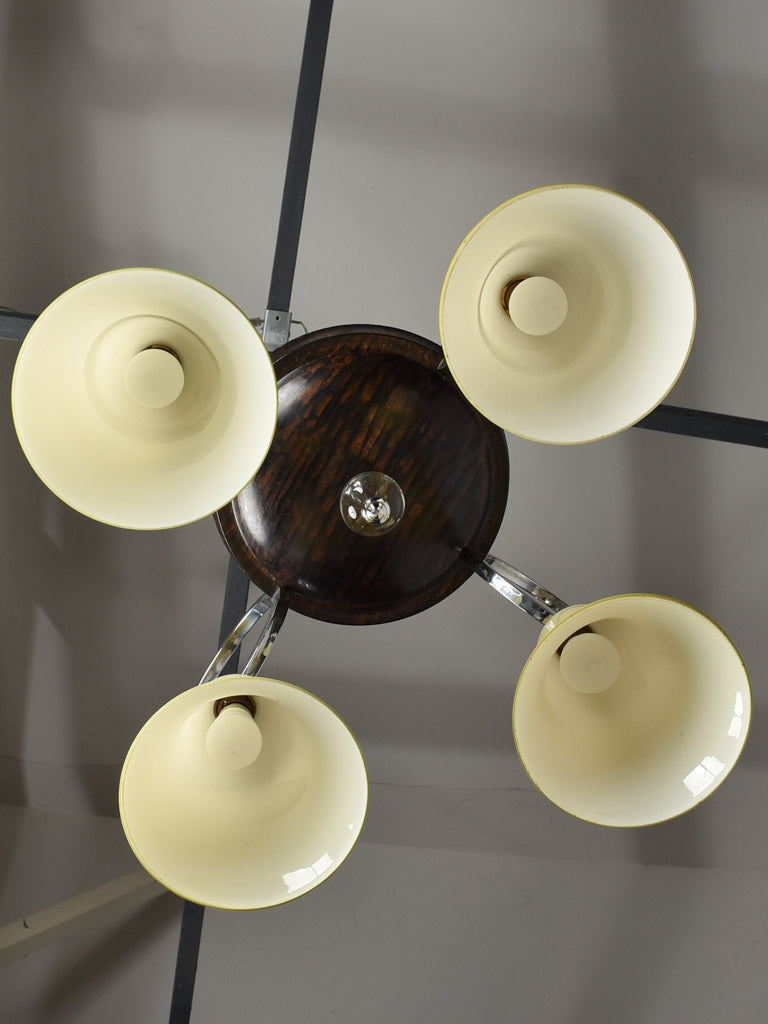 Timeless opaque glass vintage chandelier