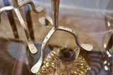 Pair of vintage gold candlesticks with a tripod stand