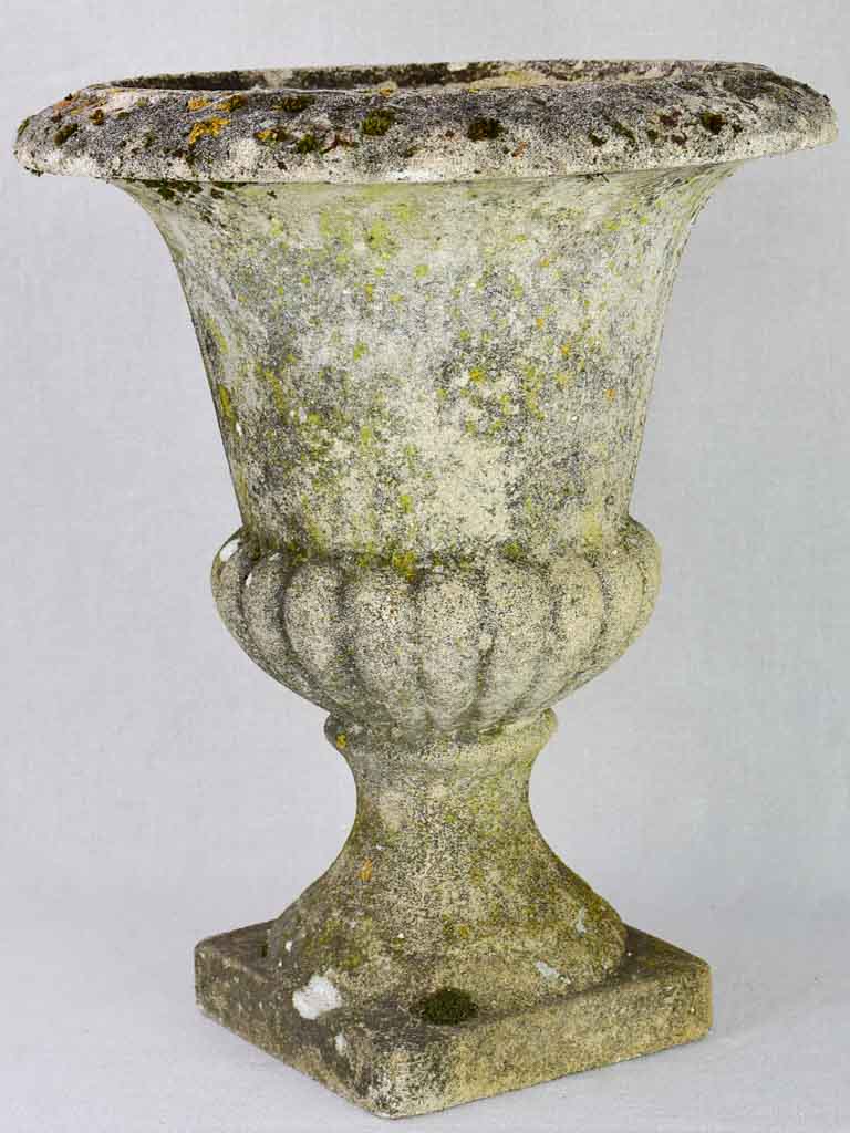 Mid century French medici urn - reconstituted stone 19¾"