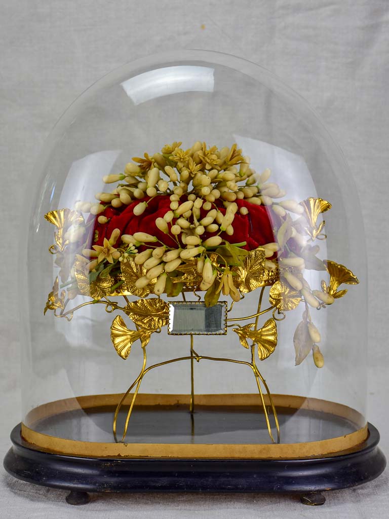 Napoleon III marriage dome with bridal bouquet