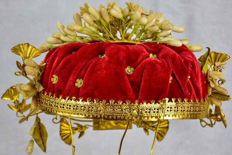 Napoleon III marriage dome with bridal bouquet