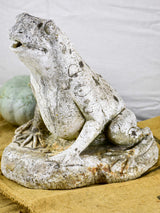 Vintage French garden fountain statue of a frog