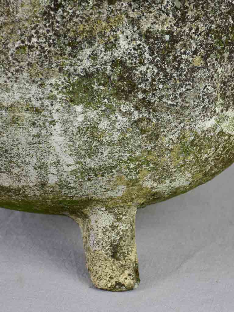 Mid-century Willy Guhl cauldron planter with three feet 18½"
