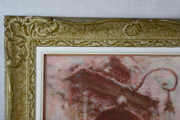 Nineteenth-century framed pastel depiction