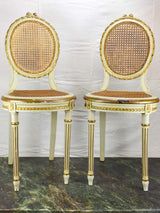 Pair of Louis XVI style Napoleon III chairs