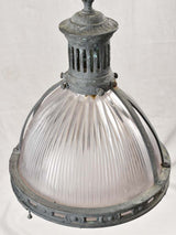 Collection of FOUR industrial Holophane lights 12½" diameter