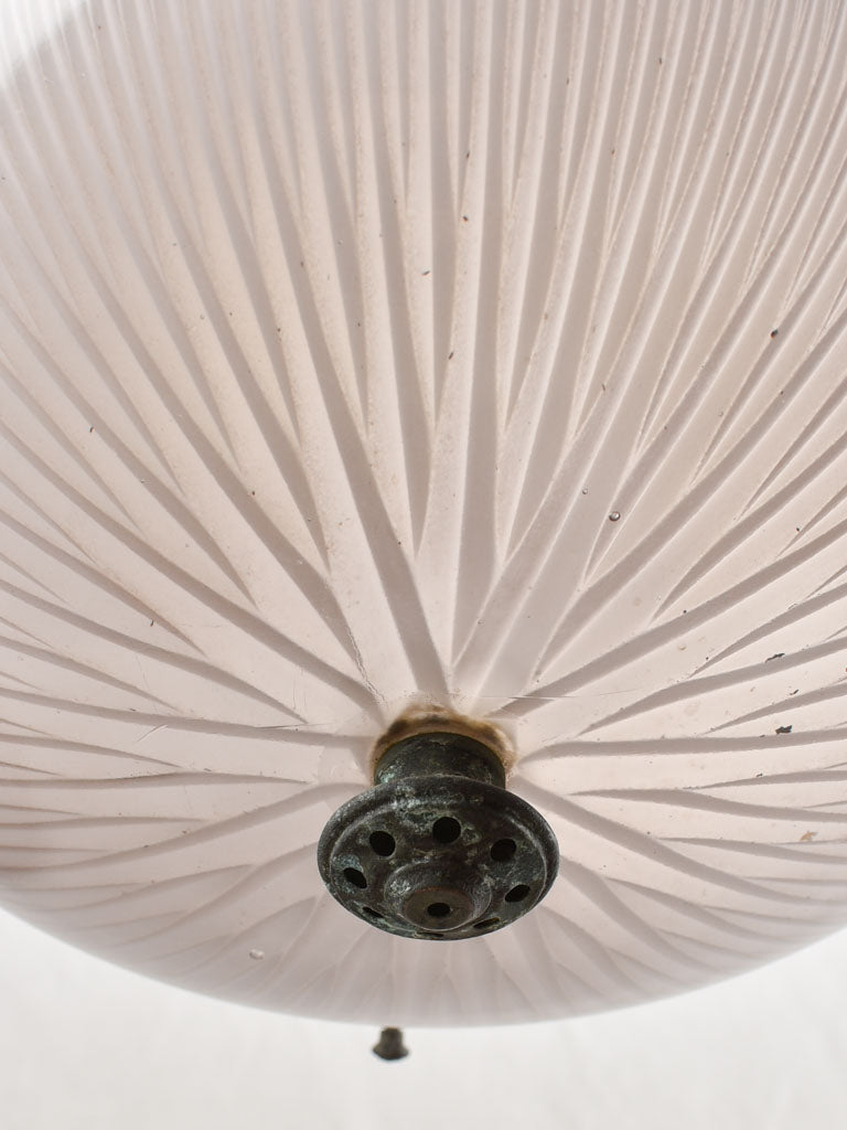Collection of FOUR industrial Holophane lights 12½" diameter