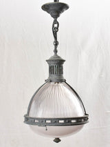 Collection of FOUR industrial Holophane lights 12½" diameter