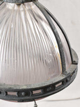 Collection of FOUR industrial Holophane lights 12½" diameter