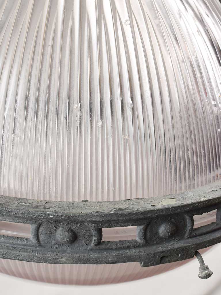 Collection of FOUR industrial Holophane lights 12½" diameter
