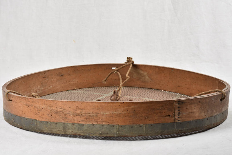 Giant French grain sieve 19th century 36¼" Chez Pluie