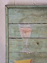 Large antique French sign - Au vin chaud