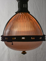 Collection of FOUR industrial Holophane lights 12½" diameter