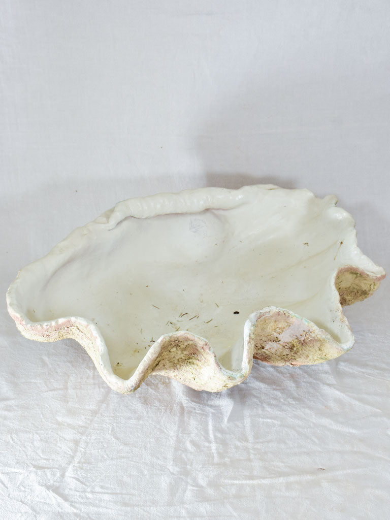 Bespoke terracotta giant clam shell