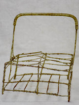 Antique French wire basket - six glass capacity