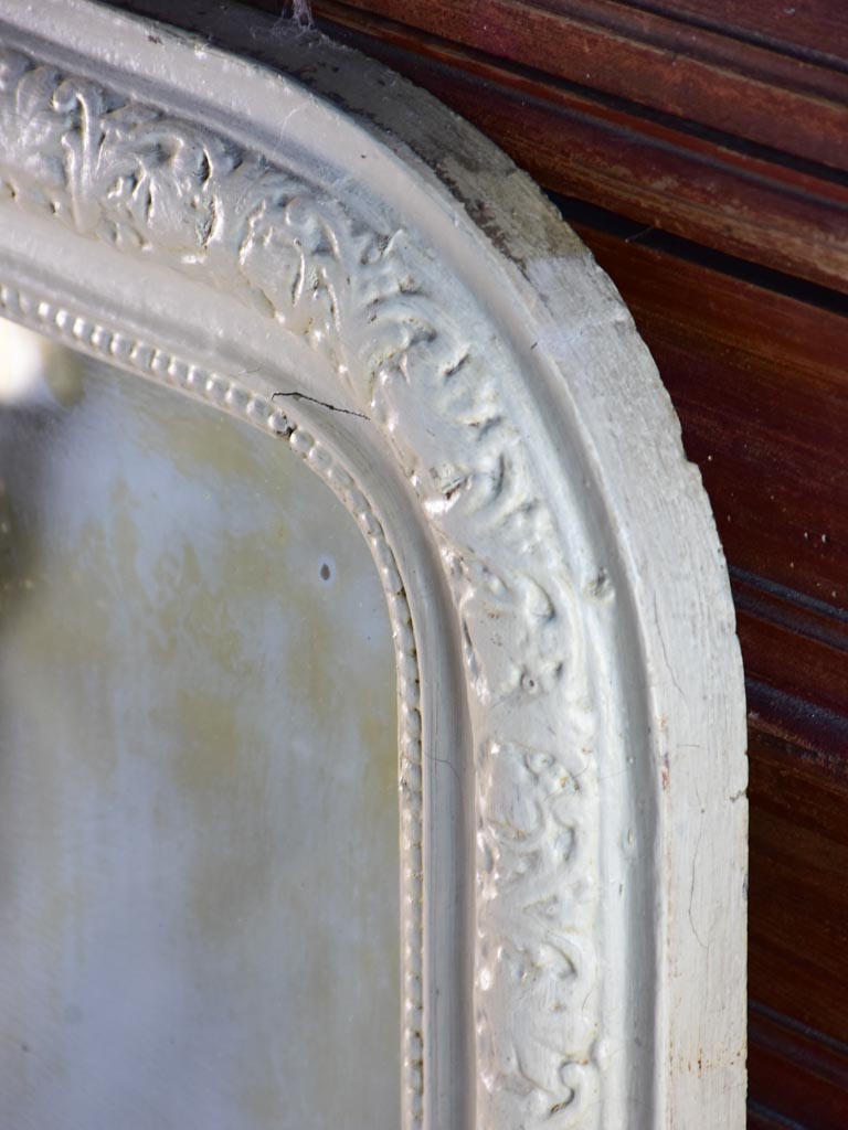 Late 19th Century French Louis Philippe mirror with beige frame 23¾" x 35¾"