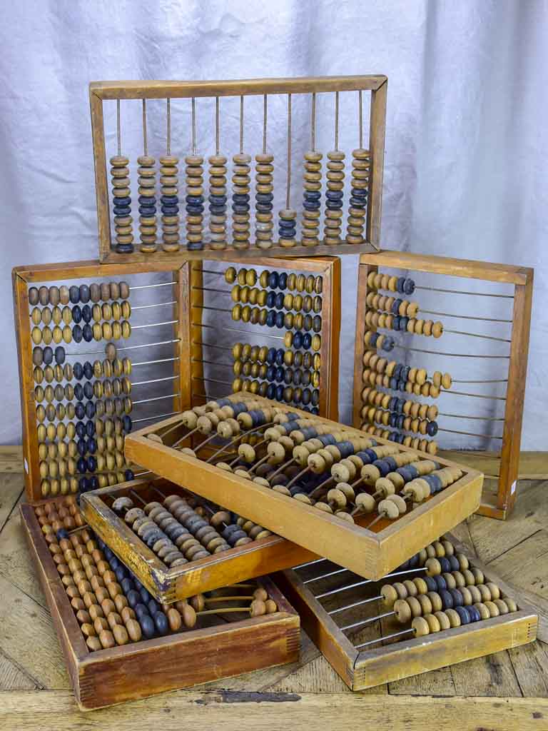 Lot of 13 antique French abacus