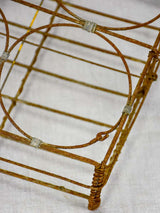 Antique French wire basket - eight glass capacity