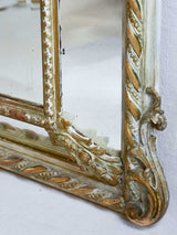 Large parclose pediment mirror with decorative bird pediment 35½" x 48"