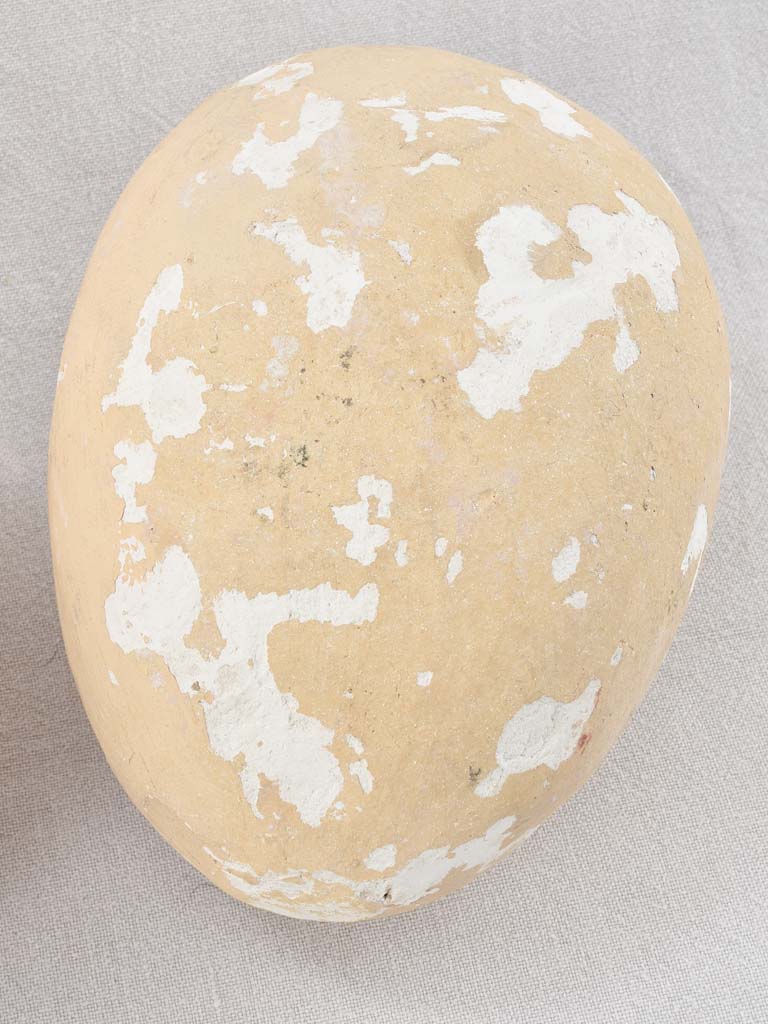Collection of nine large vintage eggs - plaster 9½"