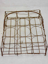 Antique French wire basket - twelve jar capacity